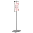 Floor Pedestal Sign Holder Decorative Menu Board Rounded