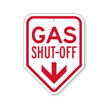 Gas Shut-Off With Down Arrow Sign