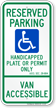 Arizona Reserved ADA Parking Sign, A.R.S. § 28 884