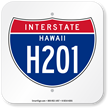 Hawaii Interstate H 201 Sign