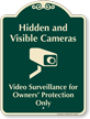 Hidden And Visible Cameras Video Surveillance Sign