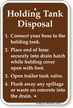 Holding Tank Disposal Instructions Sign