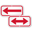 Red Directional Supplemental Parking Sign