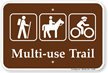 Multi Use Trail Campground Sign