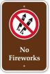 No Fireworks with Graphic Campground Sign