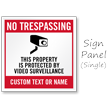 No Trespassing Add Text or Name Custom Sidewalk Sign