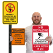 No Trespassing Alarm System In Use Video Surveillance Sign