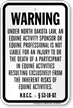 North Dakota Equine Liability Sign