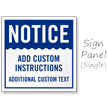 Notice Add Instructions and Text Custom Sidewalk Sign
