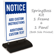 Notice Add Instructions and Text Custom Sidewalk Sign
