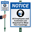 Face Covering LawnBoss Sign