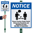 Social Distancing LawnBoss Sign