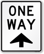 One Way (Up Arrow) Aluminum Parking Sign