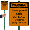 Personalized Underground Cable Lawnboss™ Sign & Stake Kit