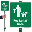 Pet Relief Area LawnBoss™ Sign & Stake Kit