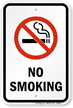 Plastic No Smoking Sign (with Graphic)