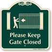 Please Keep Gate Closed Signature Sign