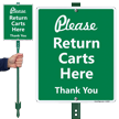 Please Return Carts Here Sign