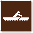 Row Boating Symbol Sign For Campsite