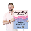 Scoops Ahoy Custom Text QR Scan Menu And Number Sign