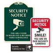 Security Notice Area Under 24 Hr Video Surveillance Sign