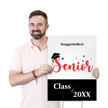 Senior Add Text Custom Graduation Vertical Yard Sign
