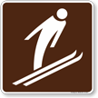 Ski Jumping Symbol Sign For Campsite