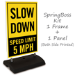 Slow Down Speed Limit 5 MPH Portable Custom Sidewalk Sign