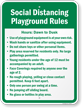 Social Distancing Playground Rules Sign