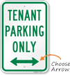 Tenant Parking Only Sign with Arrow