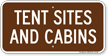 Tent Sites and Cabins Campground Guide Sign