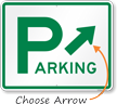 Aluminum Directional Parking Sign
