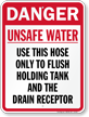 Unsafe Water Danger Sign