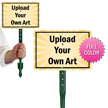Upload Your Own Art Custom LawnPuppy Sign And Stake Kit