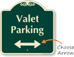 Designer Valet Parking Sign with Arrow