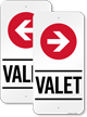 Valet Parking Sign with Arrow