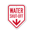 Water Shut-Off With Down Arrow Sign