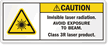 Safety Invisible Laser Radiation Avoid Exposure Beam Label