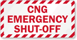 CNG Emergency Shut Off Label