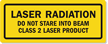 Class 2 Laser Safety Label