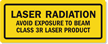 Class 3R (<400 or >1400 nm) Laser Label