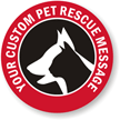 Custom Pet Rescue Window Decal