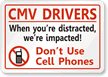 Don't Use Cell Phones Label