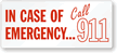 Emergency Call 911 Label