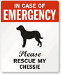 Chessie Emergency Pet Rescue Label
