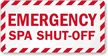 Emergency Spa Shut-Off Label