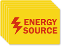 Energy Source Vinyl Label (Red)