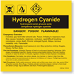 Hydrogen Cyanide ANSI Chemical Label