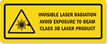 Avoid Exposure Beam Class 3B Laser Product Label