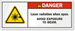 Laser Radiation Avoid Exposure To Beam Danger Label